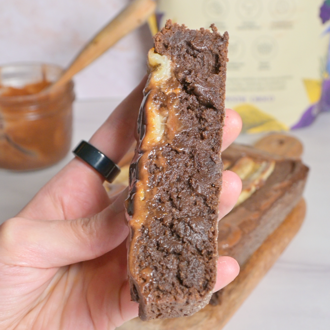 Panqué de plátano y cacao, gluten free