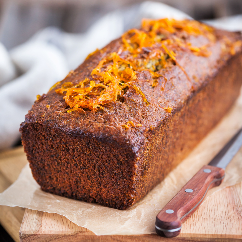 Budín De Naranja Con Nibs De Cacao