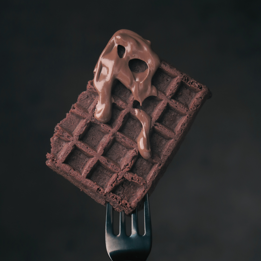 Waffles de chocolate con solo 3 ingredientes